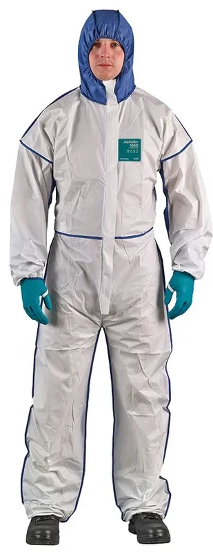 Combinaison de protection Ansell,Taille XXXL Unisexe, Bleu, Blanc
