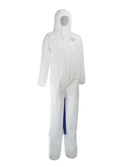 Combinaison de protection L Type 5 & 6 Bi-matière Microporeux 65 gm² + SMS bleu 55 gm² à l&rsquo;arrière – SINGER – PLY450