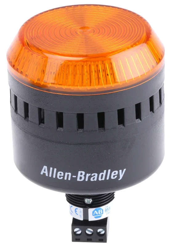 Combiné balise/sirène Allen Bradley série 855PC, lentille Ambre à LED, 24 V (c.a./c.c.)