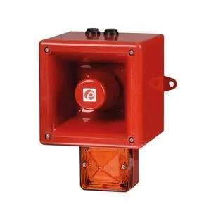 Combiné balise/sirène e2s série AL112NX, lentille Ambre au Xénon, 230 V