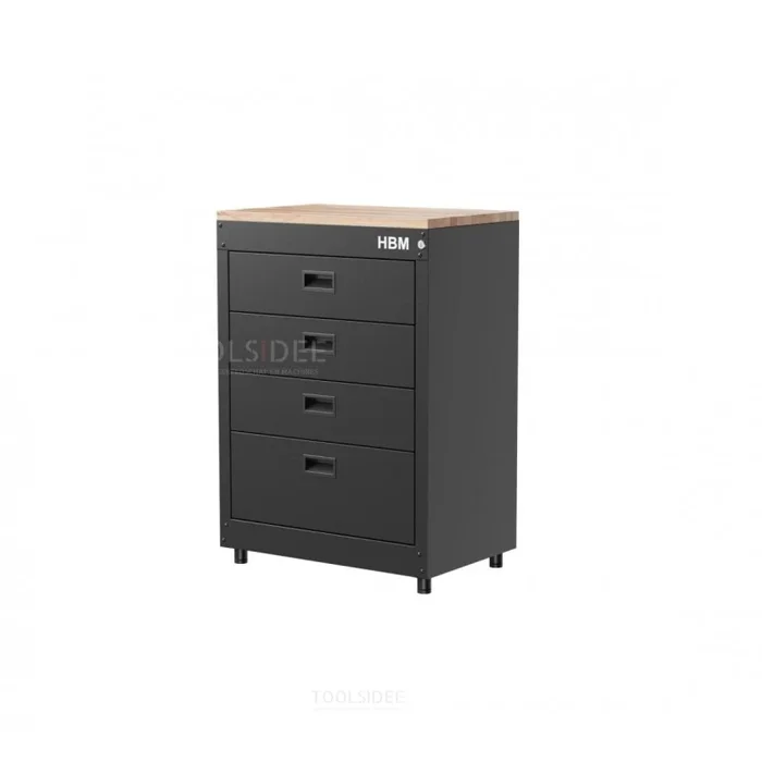 Commode hbm 71 cm, 4 tiroirs