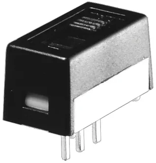 Commutateur à glissière, 1NO, Verrouillable, 3 A, 28 V c.c., montage Circuit imprimé