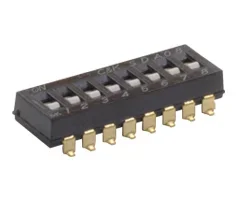 Commutateur DIP, DIP, 8 voies , 25 mA, 24 V c.c., montage , montage CMS