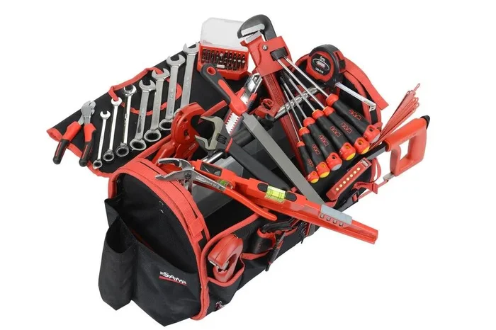 Composition d’outils plombier en valise textile – 96 outils SAM OUTILLAGE – CPPL1Z