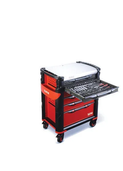 COMPOSITION DE 300 OUTILS SAM OUTILLAGE EN MODULE MOUSSE AVEC SERVANTE CONFORT – 416300PM