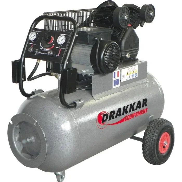 Compresseur a courroie 100l 9 bar 3cv DRAKKAR EQUIPEMENT – 11209
