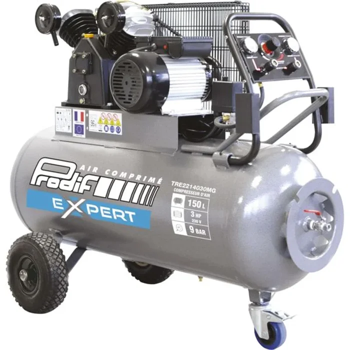 Compresseur a piston Prodif 150 litres 3CV 9 bar TRE2214030MG