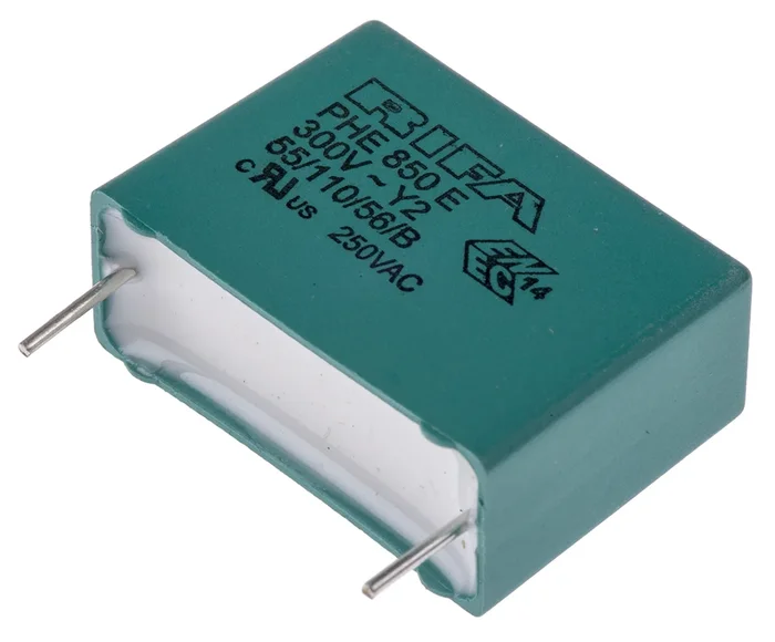Condensateur à couche mince KEMET PHE850 100nF 1.25 kV dc, 300 V ac ±20% Y2