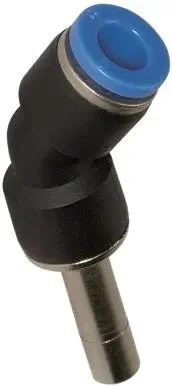 Connecteur 45°, embout 6 mm -série bleue-, tuyau Ø 4 156.0604