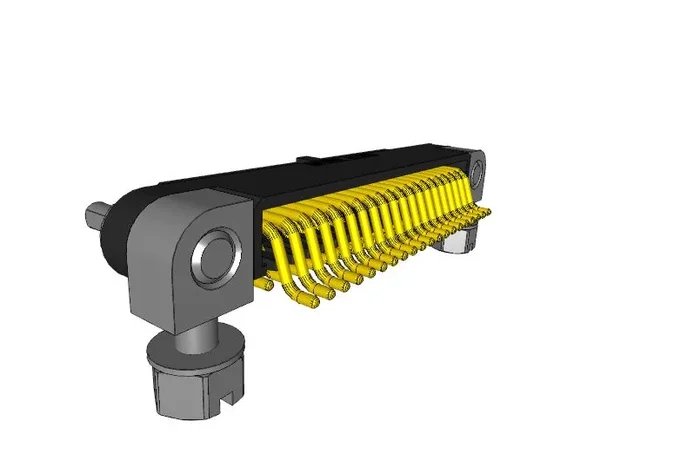 Connecteur de circuit imprimé MHDAS, 40 pôles , 1.27mm, 2 rangées , Droit