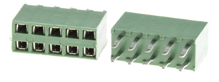 Connecteur femelle pour CI, 10 contacts, 2 rangées, 2.54mm, Traversant, Droit