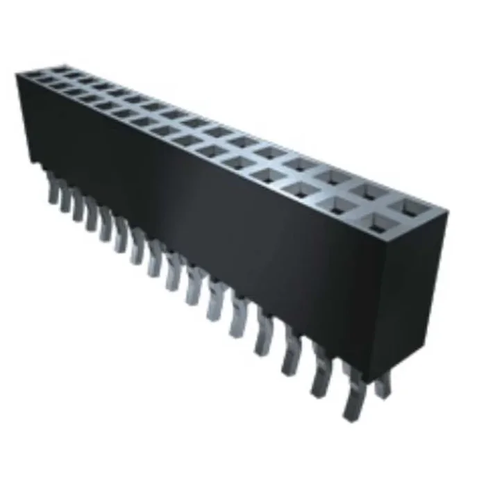 Connecteur femelle pour CI, 15 contacts, 1 rangée, 2.54mm, Traversant, Droit