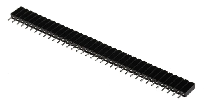 Connecteur femelle pour CI, 36 contacts, 1 rangée, 2.54mm, Traversant, Droit