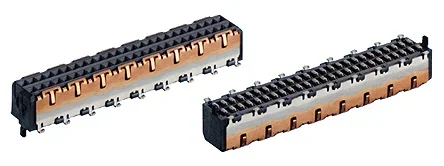 Connecteur femelle pour CI, 50 contacts, 2 rangées, 1mm, Montage en surface, Droit
