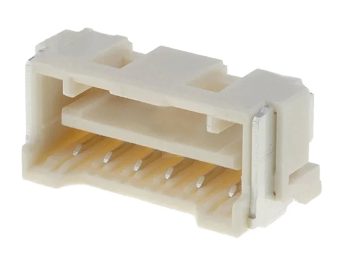 Connecteur femelle pour CI, 6 contacts, 1 rangée, 2mm, Montage en surface, Angle droit
