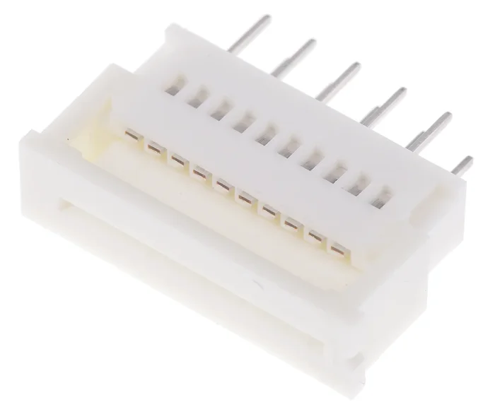Connecteur FPC Molex série Easy-On, 10 Contacts pas 1.25mm, 1 Rangée(s), Femelle Droit, montage Traversant 5597