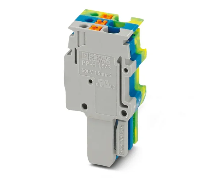 Connecteur modulaire Phoenix Contact, série PP-H 1.5/S/3 (1GY/1BU/1GNYE)