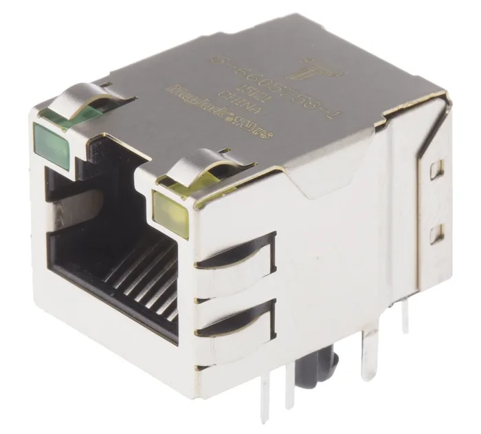 Connecteur RJ45 Bel-Stewart série MagJack Femelle, STP Traversant Angle Droit