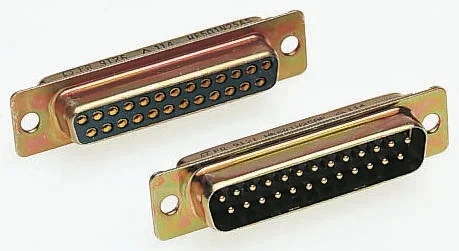 Connecteur Sub-D Femelle ITT Cannon 25 voies Traversant Angle droit