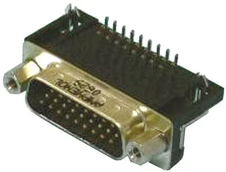 Connecteur Sub-D Mâle Amphenol Communications Solutions 44 voies Traversant Angle droit