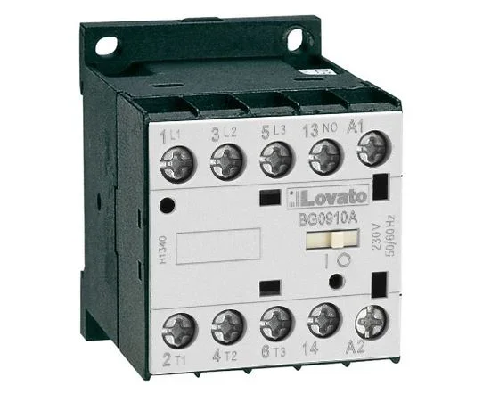 Contacteur Lovato, 3 pôles , 1 NF, 9 A, 110 V c.a., 5 kW