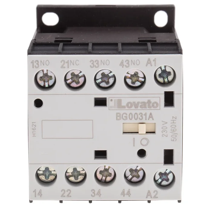 Contacteur Lovato série BG, 4 pôles , 3 NO + 1 NF, 10 A, 230 V c.a.