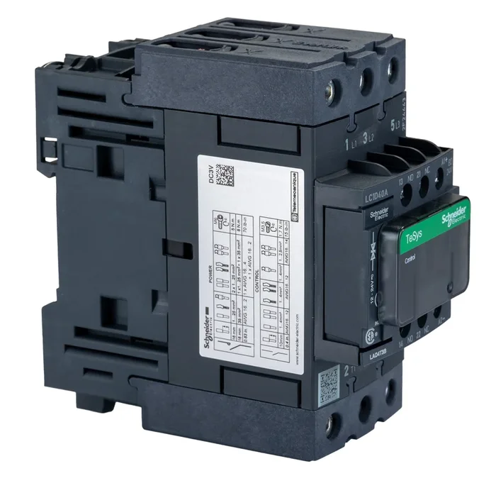 Contacteur Schneider Electric série LC1D, 3 pôles , 3 fonctions NO, 40 A, 24 V c.c., 22 kW