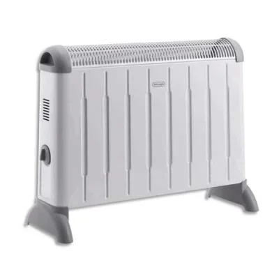 Convecteur mobile 3 puissances maxi 2000W Delonghi avec poignée – Dim. : L54,2 x H40 x P10,6cm Blanc Gris