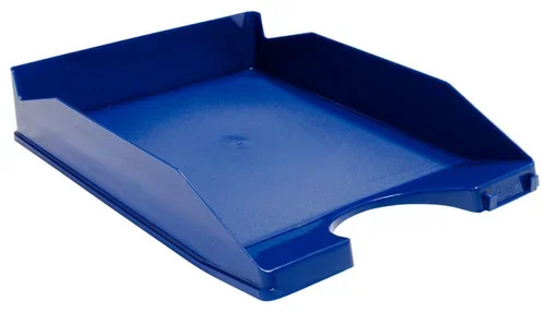 Corbeille à courrier opaque bleu