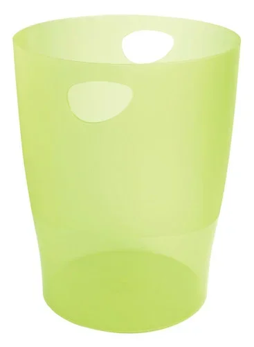 Corbeille à papier Ecobin vert transparent 15L