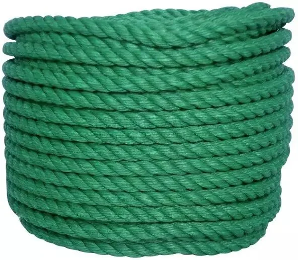 Corde polypropylene verte 10 mm rouleau de 100 metres