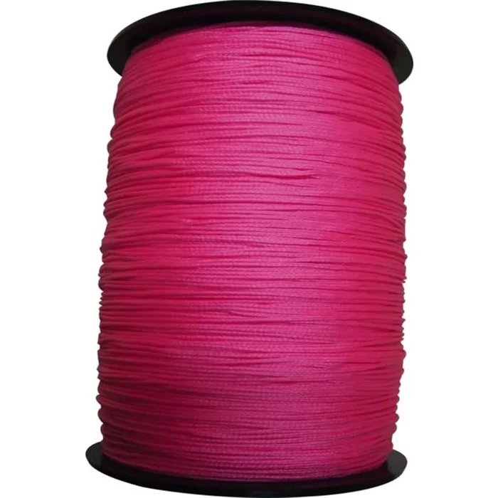 Cordeau tresse rose fluo en bobine de 100 metres