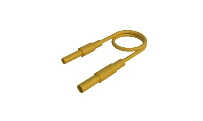 Cordon de test à pointe de touche 4mm Hirschmann, Jaune, 32A, long. 2m