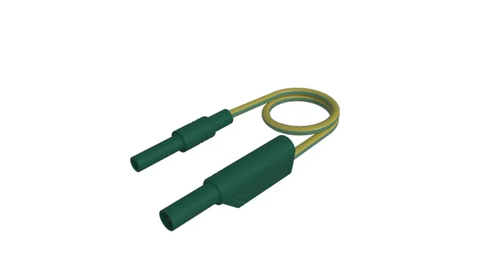Cordon de test Hirschmann, Vert/Jaune, 32A, long. 500mm