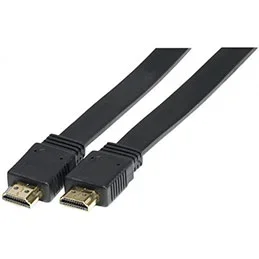 Cordon HDMI haute vitesse plat noir – 2,0m