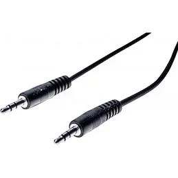 Cordon stéreo jack 3.5 mm noir – 5 m