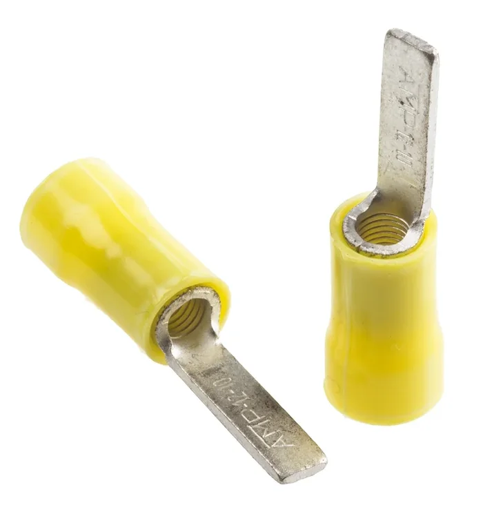 Cosse à sertir type languette Isolée TE Connectivity, 4.2mm Jaune, 2.6mm² – 6.6mm²