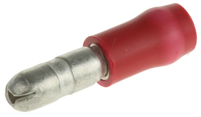 Cosse cylindrique à sertir TE Connectivity Isolée Mâle, Rouge 15AWG 1.6mm² 20AWG 0.25mm² Non enveloppée