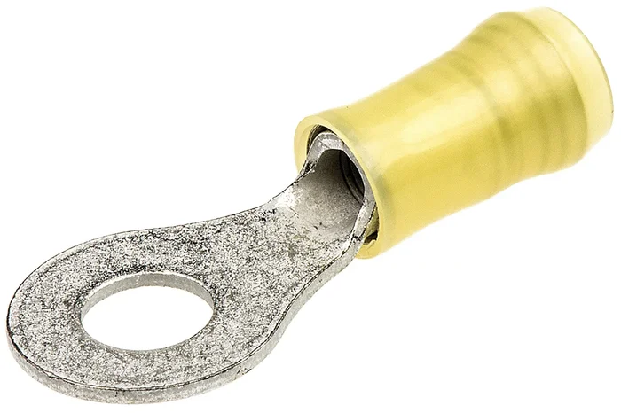 Cosses à œillet TE Connectivity, Isolée, Jaune, 6.6mm², M6, 13.5mm