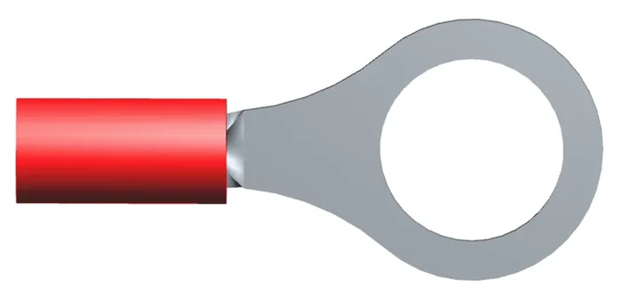 Cosses à œillet TE Connectivity, Isolée, Rouge, 1.65mm², M8 (5/16), 11.91mm