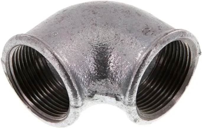 coude 90° Rp 1-1/4″-Rp 1-1/4″, fonte malléable galvanisée