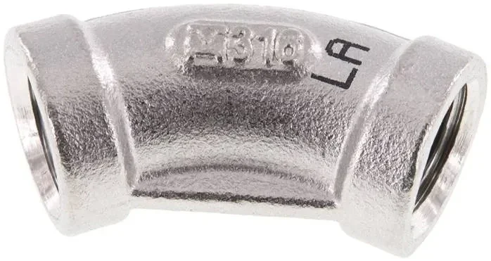 coude à 45° Rp 1/4″ (FF), 1.4408