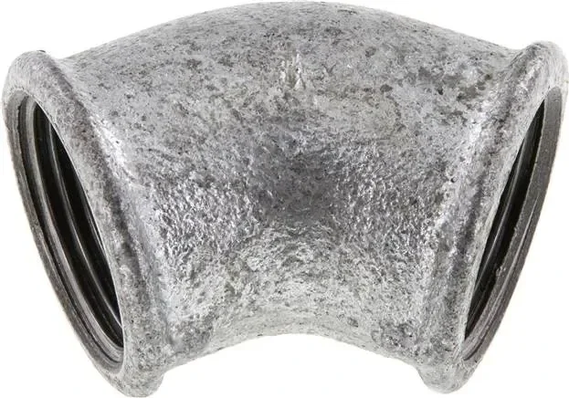 Coude à 45° Rp 1″ (IG), fonte malléable galvanisée