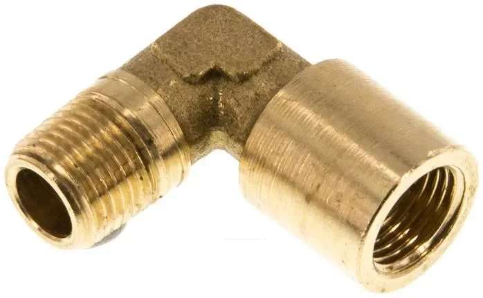 coude à visser à 90° G 1/8″(FF)-R 1/8″(MF), laiton