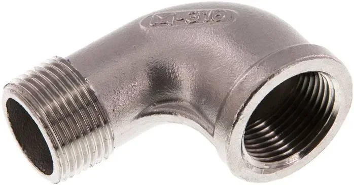 coude à visser à 90° Rp 3/4″(FF)-R 3/4″(M), 1.4408