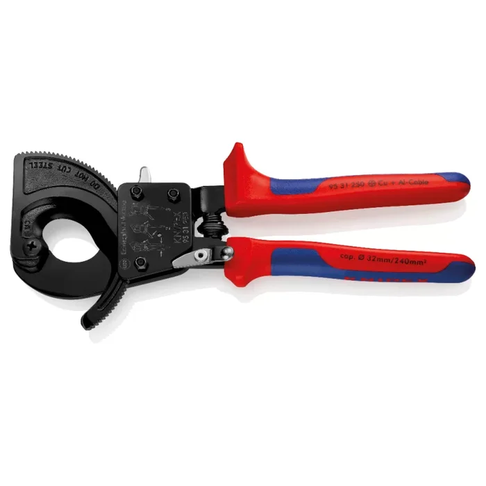 Coupe cable a cliquet Knipex pour cable en cuivre et aluminium