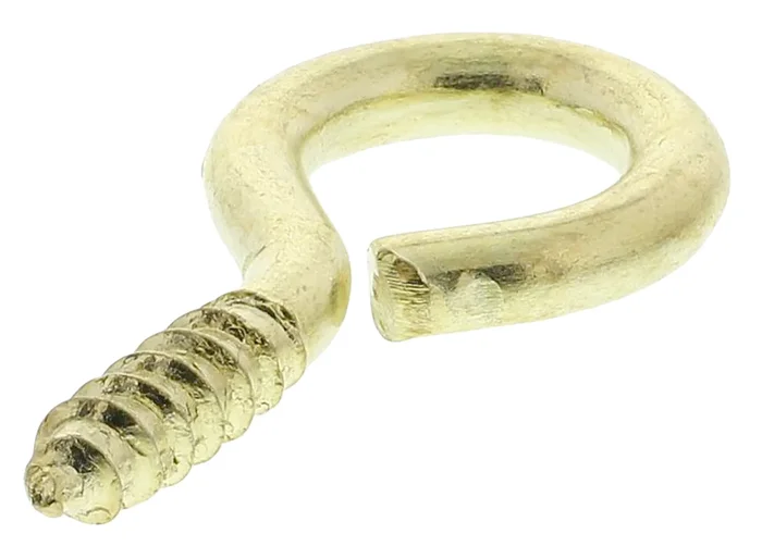 Crochet à visser RS PRO Vissé, 20mm Long. , Finition Laiton nickelé Acier