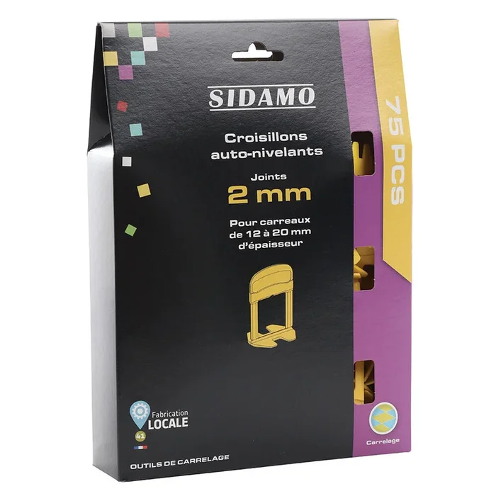 CROISILLON AUTO-NIVELANT JOINT 2 MM HAUT 12 A 20 MM SIDAMO 75 UNITES – 11255314