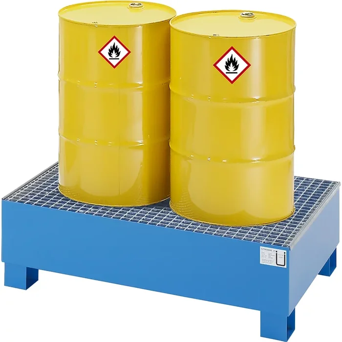 Cuve de rétention en acier pour fûts de 200 litres – eurokraft basic