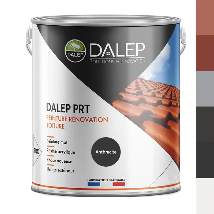 DALEP PRT ANTHRACITE Peinture Rénovation Toiture – Seau 16L – DALEP – 1.06.0129.31